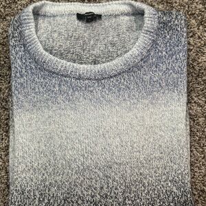 Express Men's Gradient Blue and Gray Crewneck Sweater